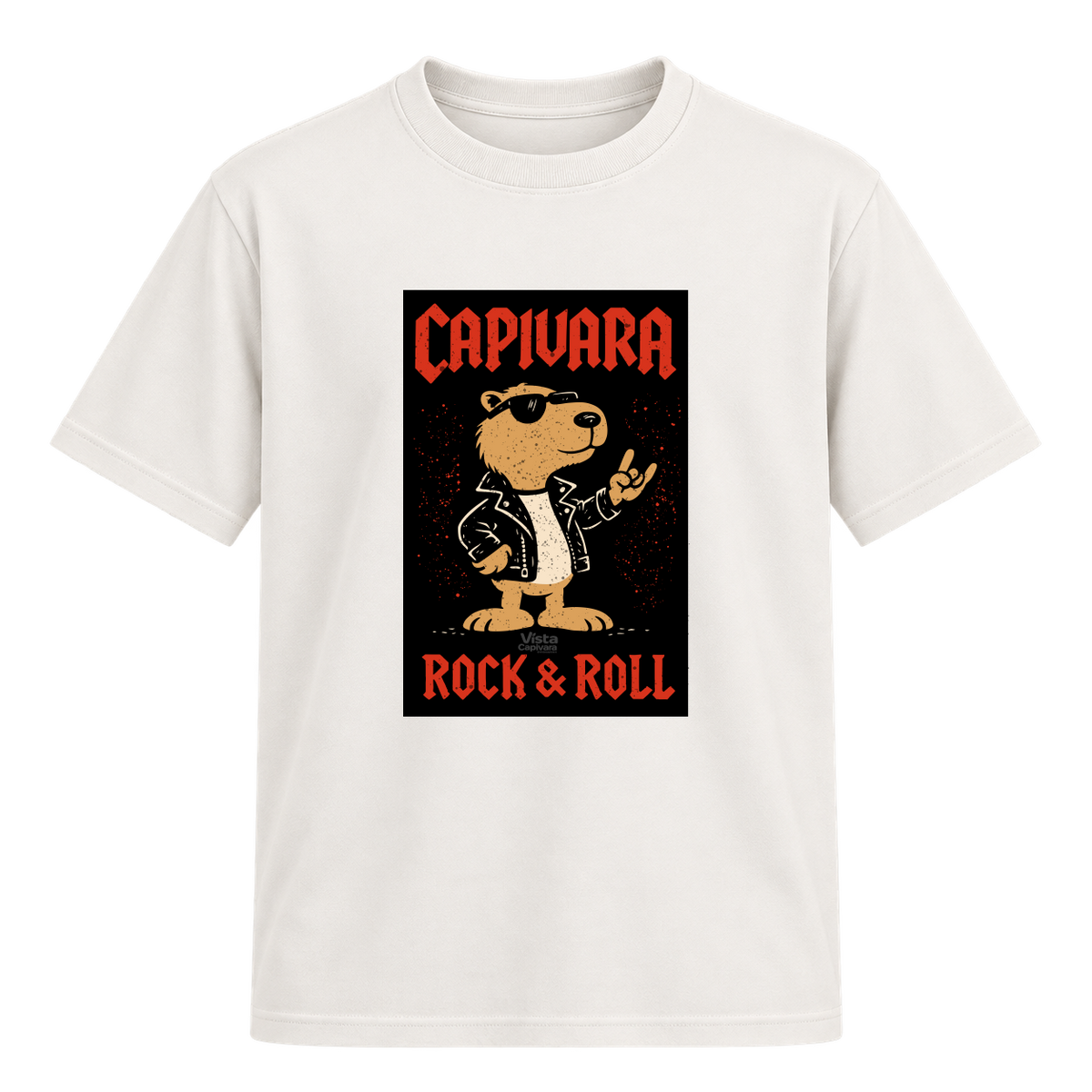 "Capivara Rock & Roll DTF" Camiseta Regular Suedine