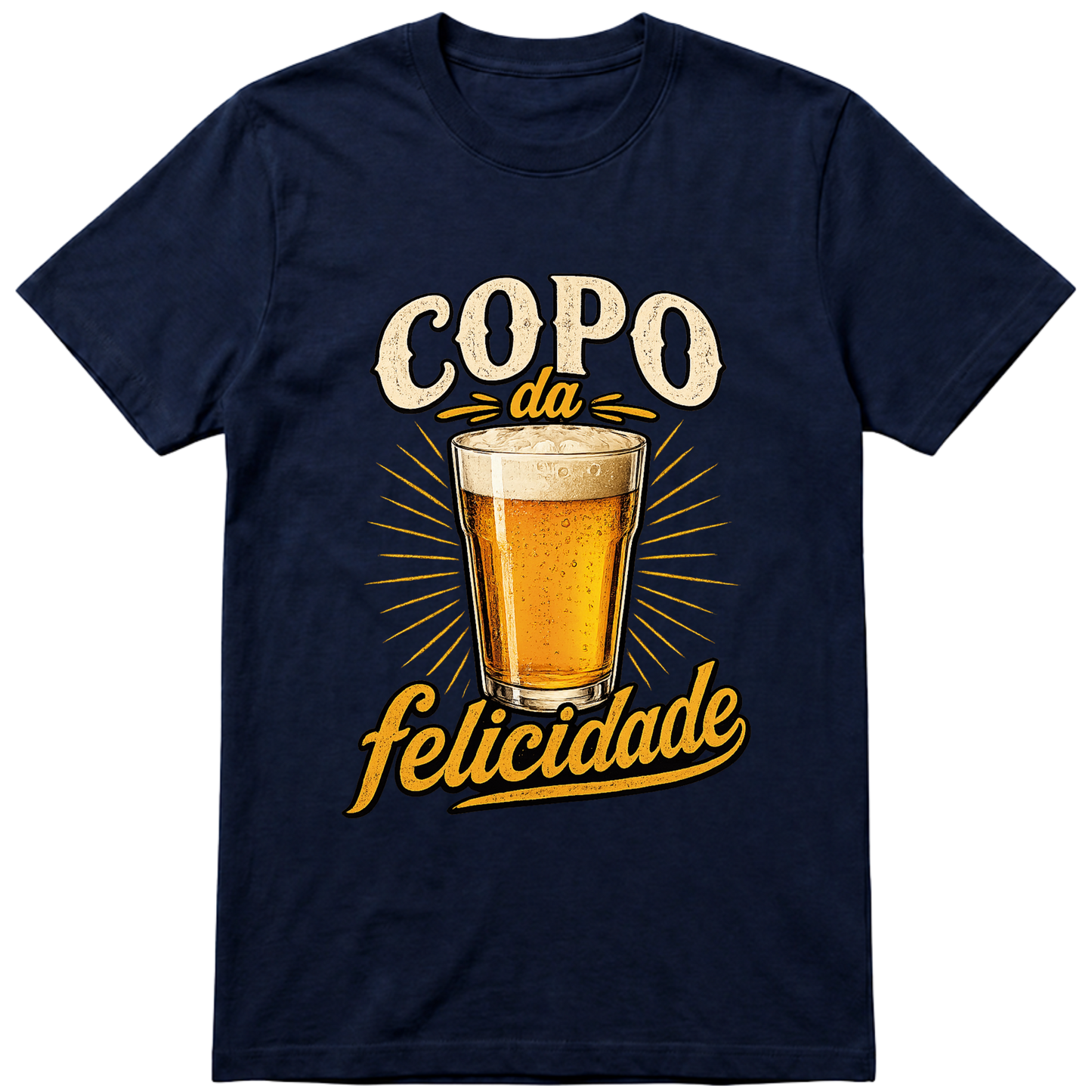"Copo da Felicidade" Camiseta Premium Unissex Bunker Studios