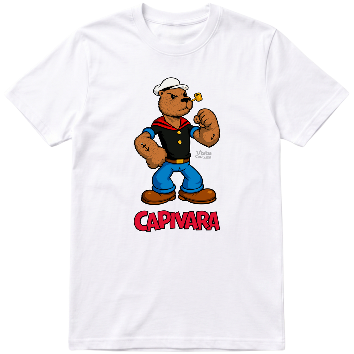 "Marinheiro Capivara DTG" Camiseta Premium Unissex