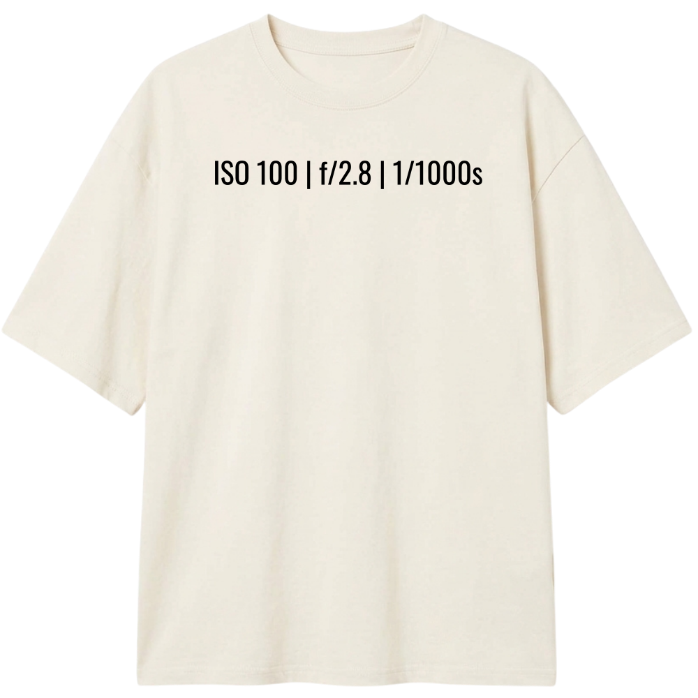 "ISO 100" Camiseta Oversized Classic