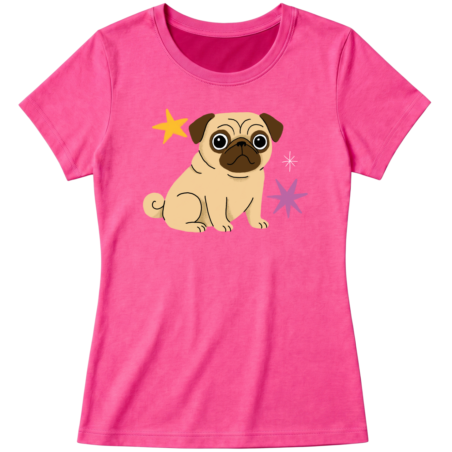 "Pug" Blusa Baby Look