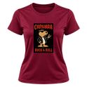 "Capivara Rock & Roll DTF" Camiseta Dryfit Feminina Basic
