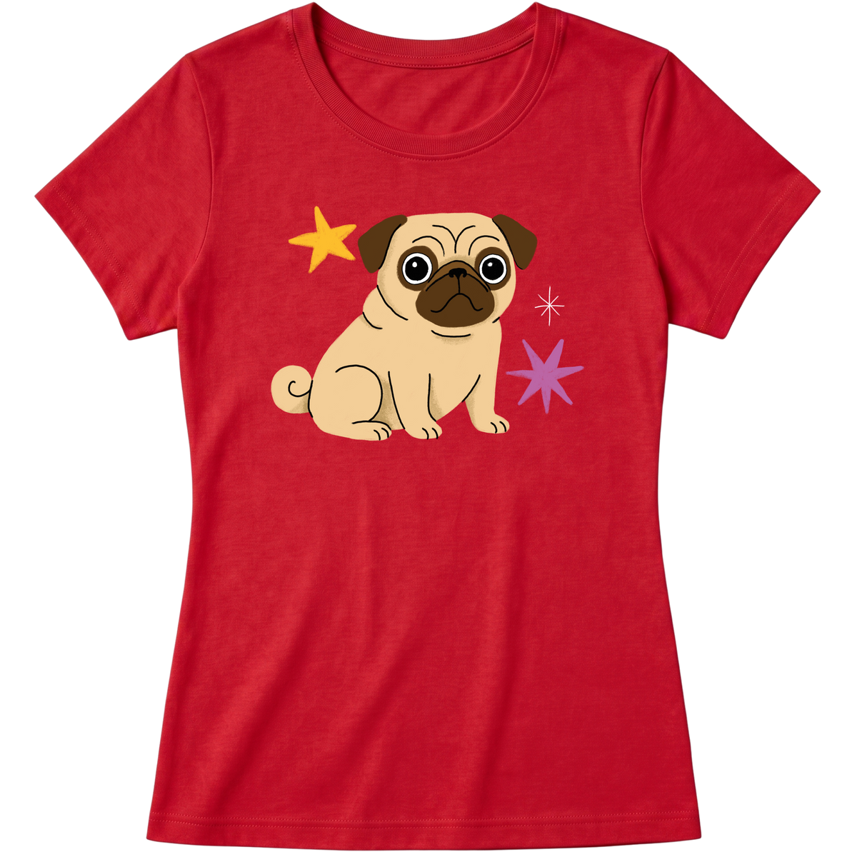 "Pug" Blusa Baby Look