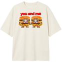 "Camiseta You &me gatinhos sanduíche" Camiseta Oversized Classic