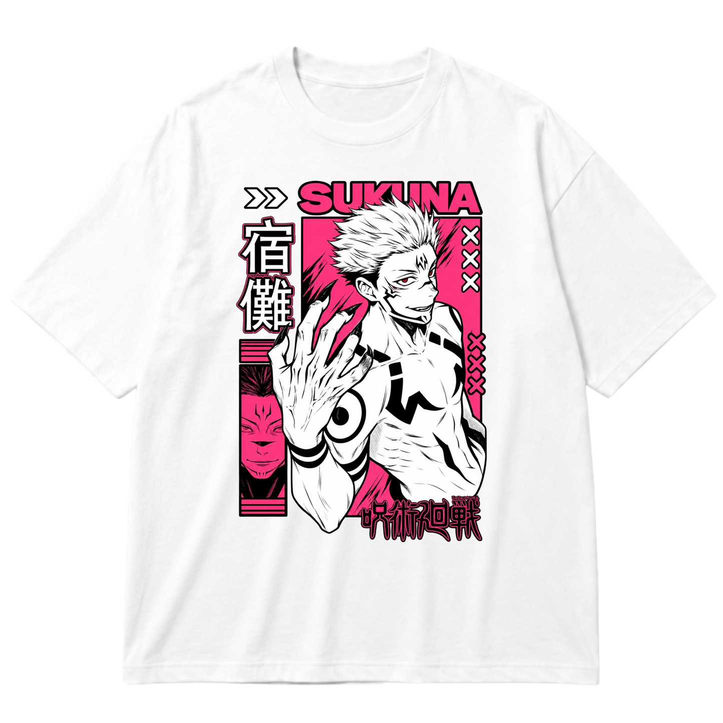 "Jujutso Kaisen - Sukuna" Oversized Premium 96% algodão 4% Elastano