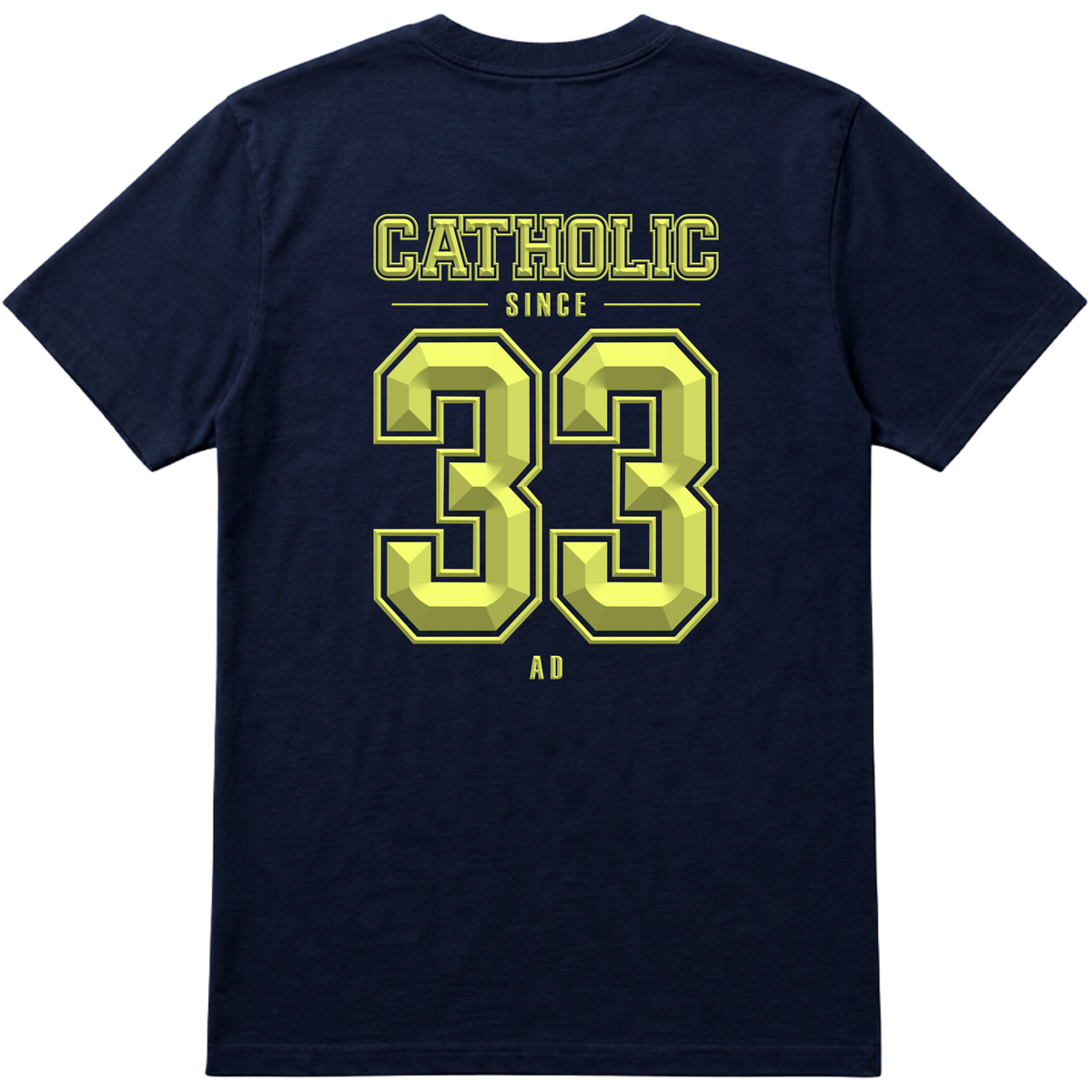 "F&C Catholic Since 33 AD" Camiseta Premium Unissex Bunker Studios