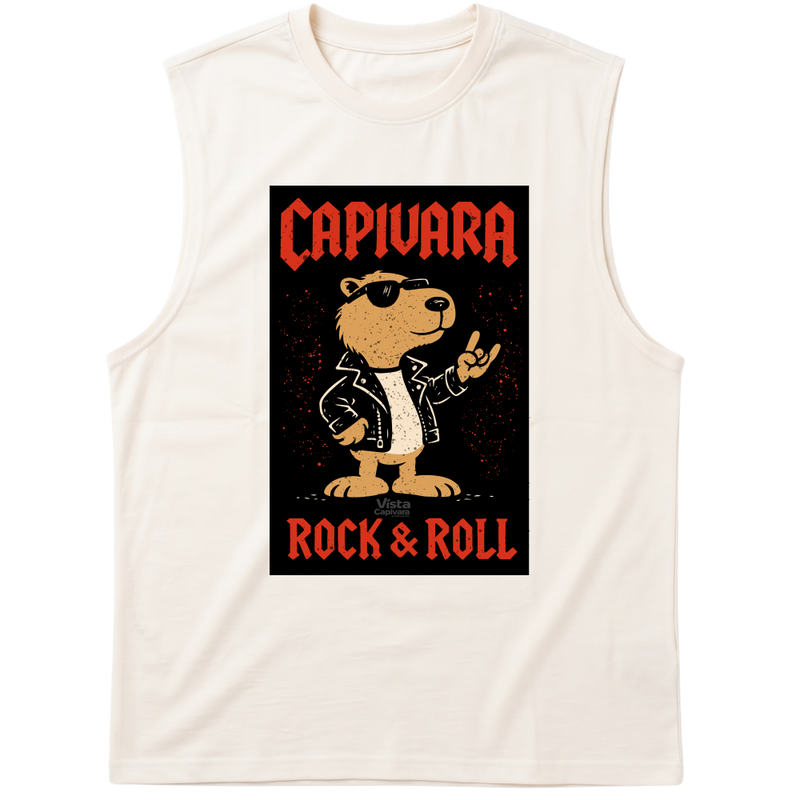 "Capivara Rock & Roll  DTG" Tank Top Machão Suedine