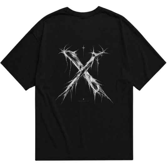 "Camiseta Oversized “X” Black Edition  — Signature Drop" Camiseta Oversized Básica