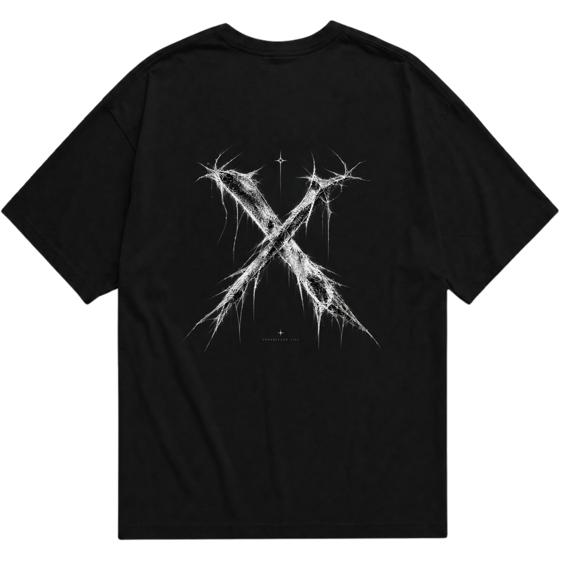 "Camiseta Oversized “X” Black Edition  — Signature Drop" Camiseta Oversized Básica