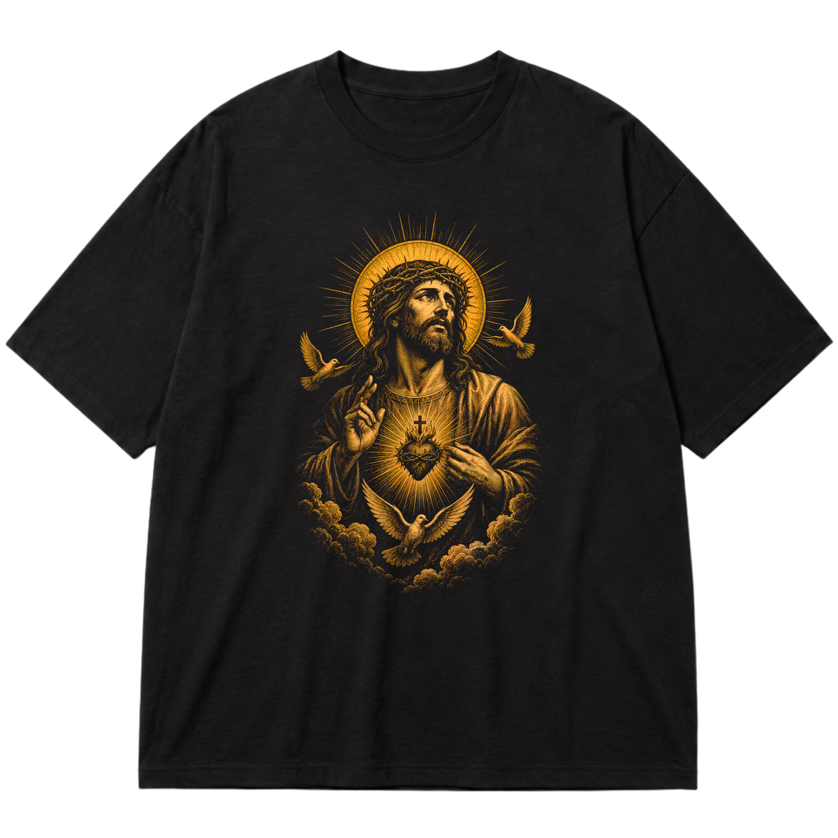 "Jesus Cristo" Oversized Premium 96% algodão 4% Elastano