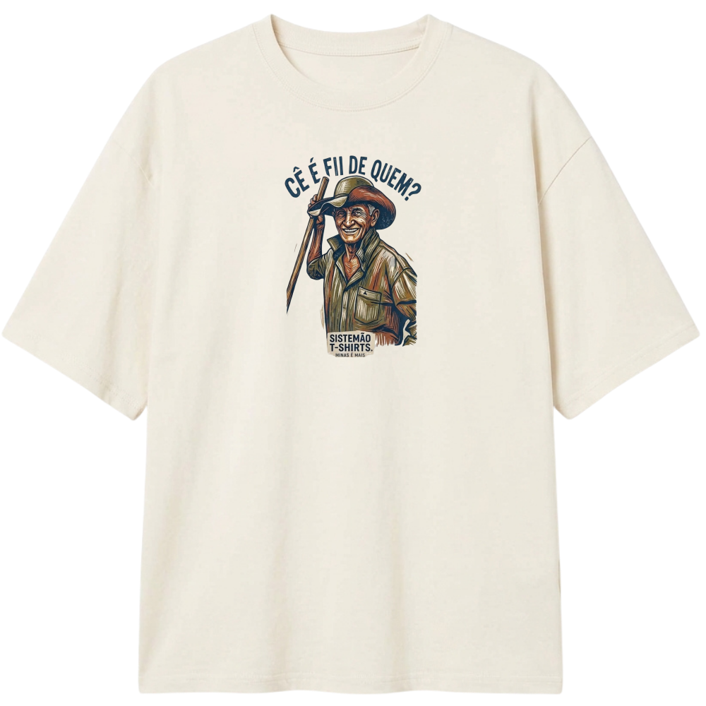"Estampa/FII DE QUEM" Camiseta Oversized Classic