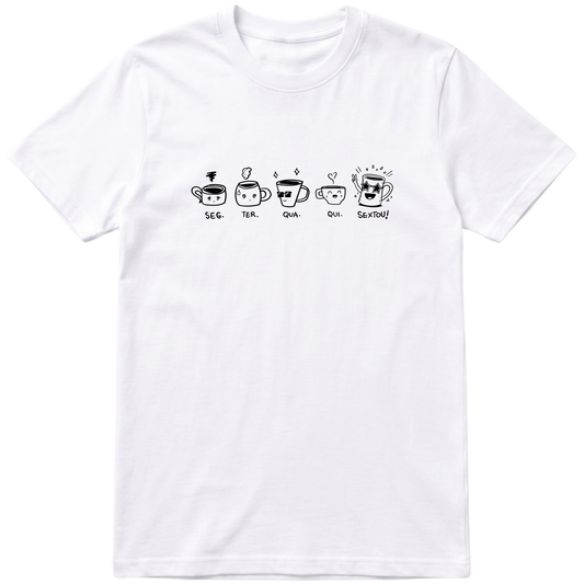 "semana caneca feliz" Camiseta Básica Unissex