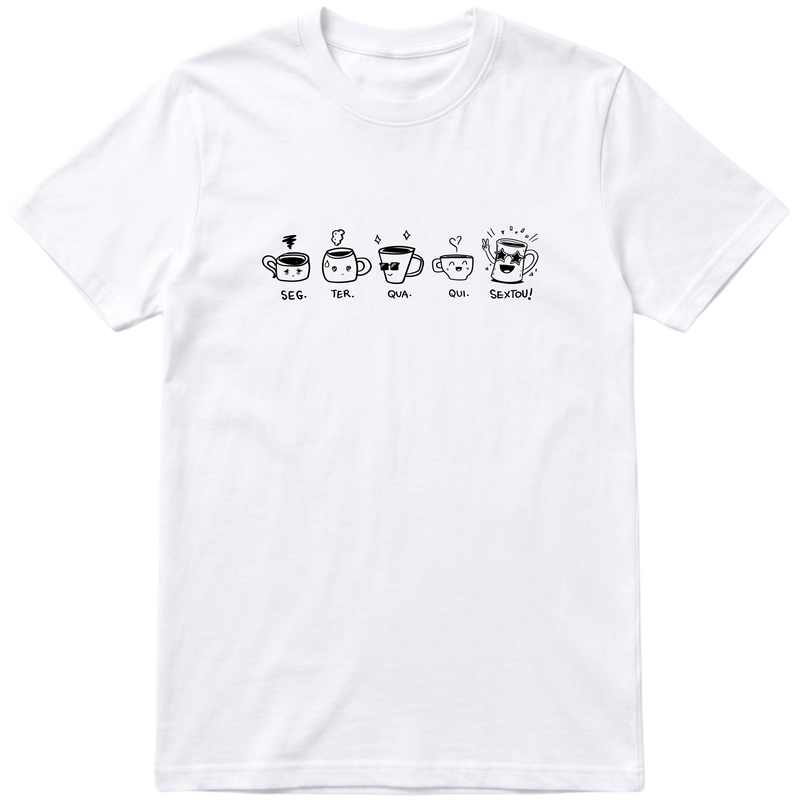 "semana caneca feliz" Camiseta Básica Unissex
