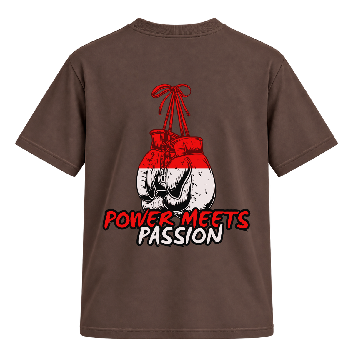 "Camiseta oversized estampa de boxe" Camiseta Regular Suedine