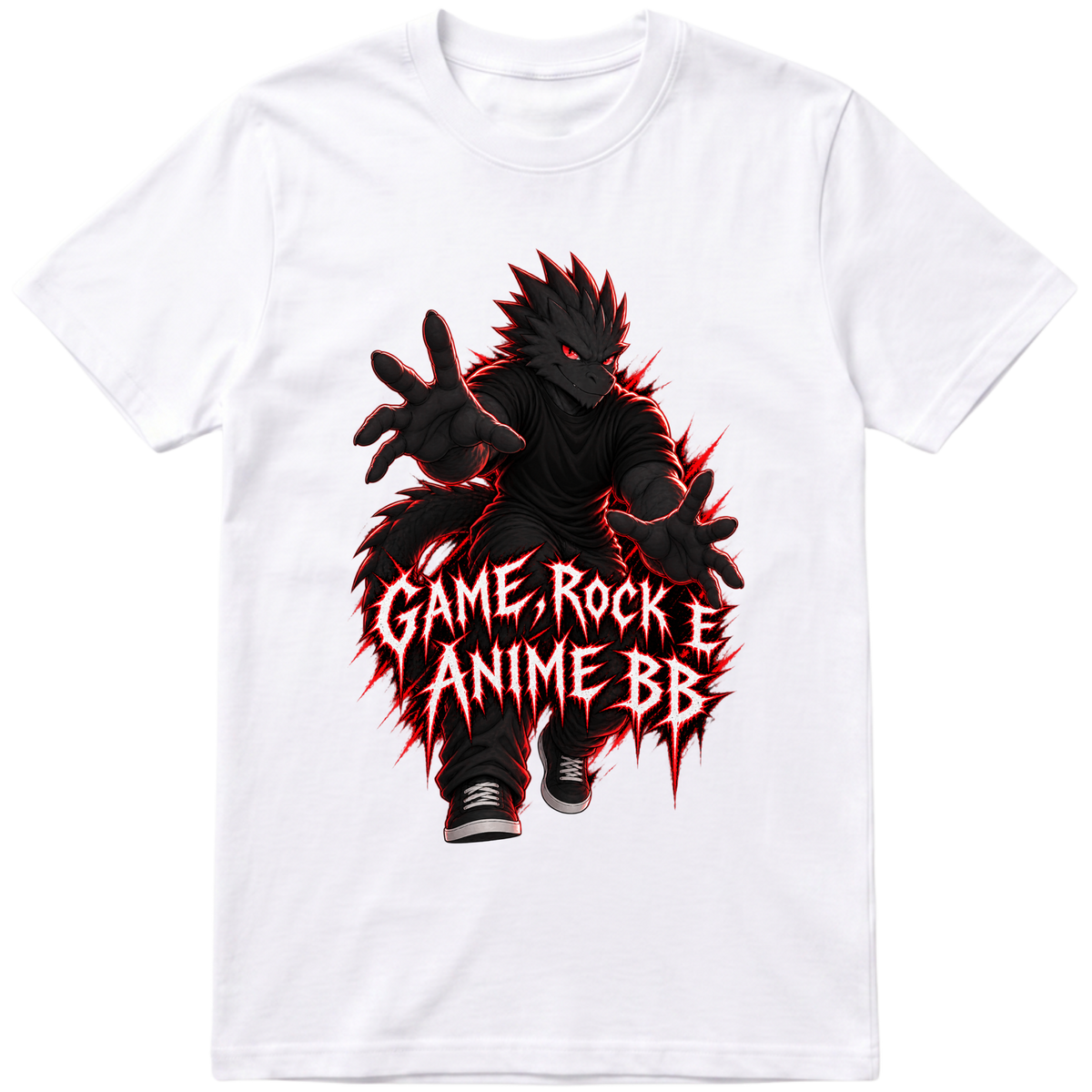 "GAME,ROCK E ANIME BB camisa basica GameFicou" Camiseta Premium Unissex Bunker Studios