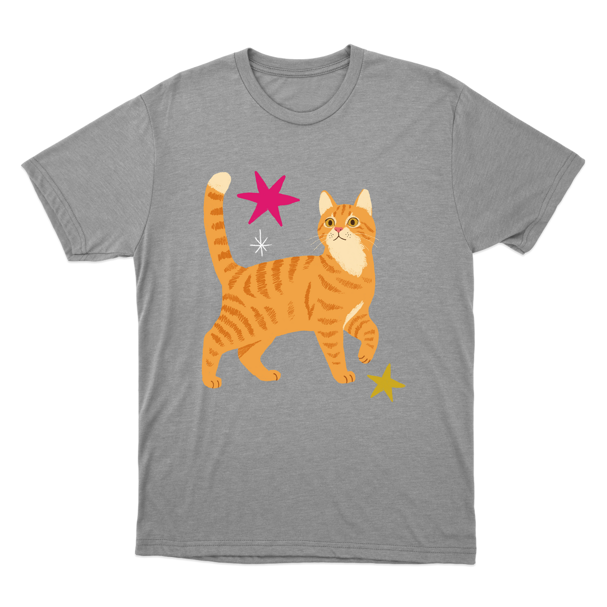 "Gato amarelo" Camiseta Básica Unissex
