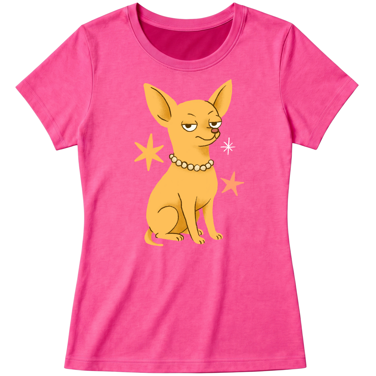 "Chihuahua de pelo curto" Blusa Baby Look