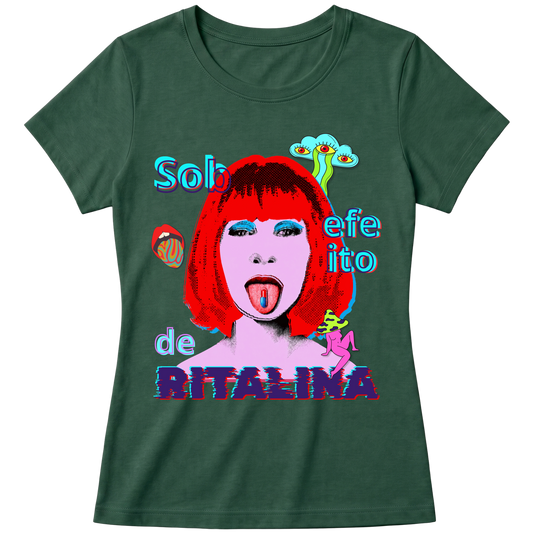 "Camiseta - Sob efeito de Ritalina" Blusa Baby Look