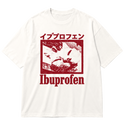 "Oversized Cotton Off-white Cat Ibuprofen" Oversized Premium 96% algodão 4% Elastano