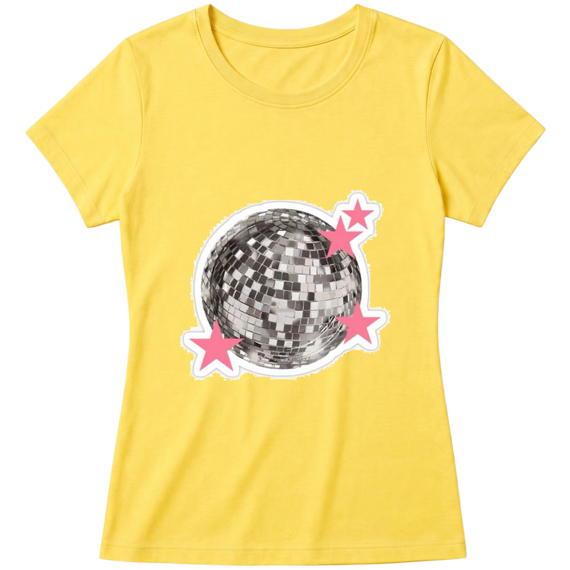 "Baby Look Pinky Disco" Blusa Baby Look