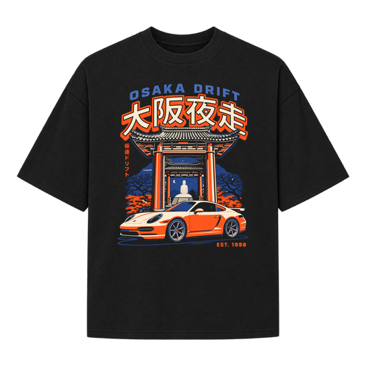 "Oversized Suedine "Osaka Drift"" Camiseta Oversized Suedine 220g