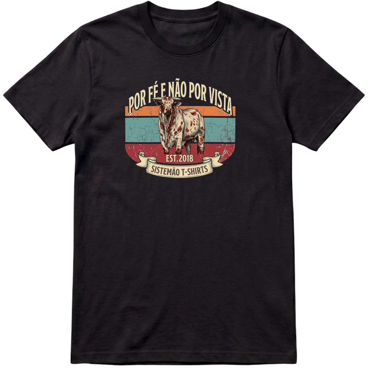 "Estampa/POR FÉ" Camiseta Premium Unissex Bunker Studios