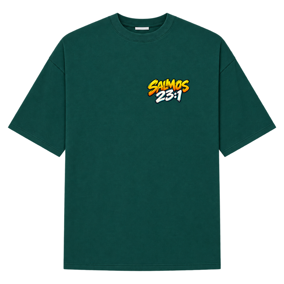 "Camiseta Oversized Cristã Salmo 23:1 | DÓKAH" Camiseta Oversized Suedine 220g