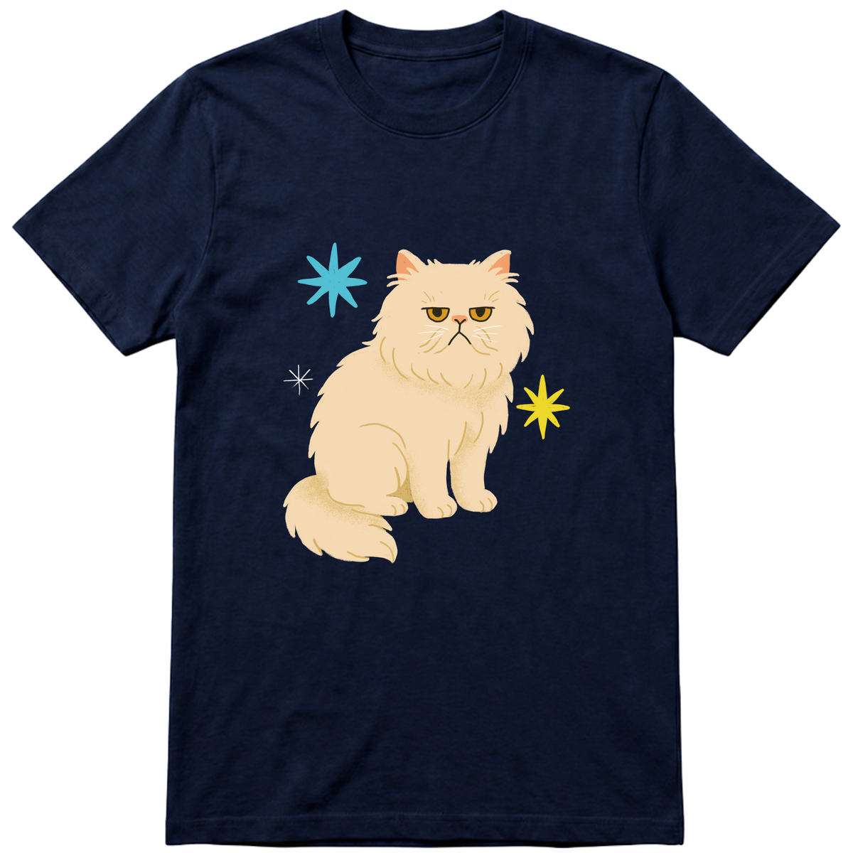 "Gato persa" Camiseta Básica Unissex
