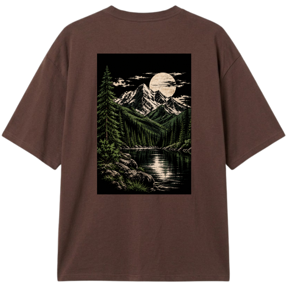"Camiseta Oversized Classic DripEdit Natureza" Camiseta Oversized Classic
