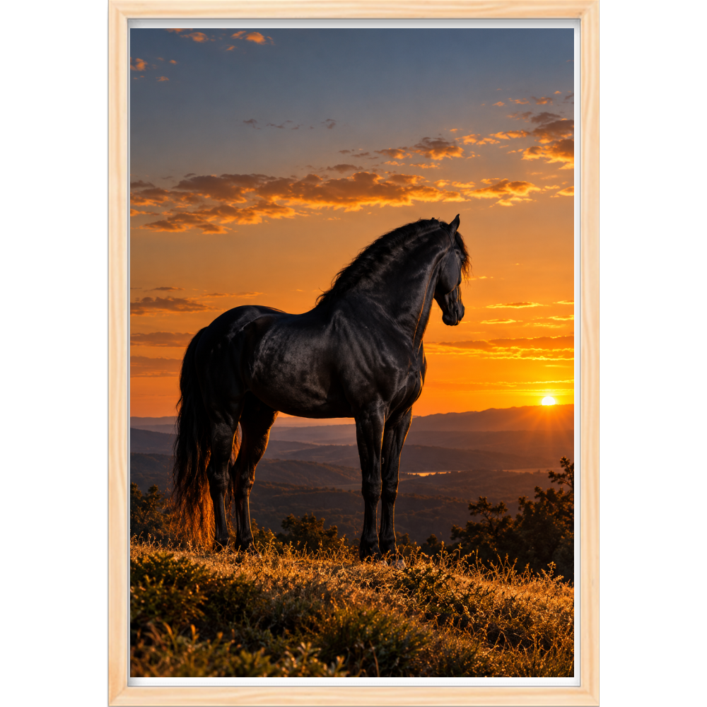 "Lendário Por do Sol" Quadro caixa sem vidro acrílico