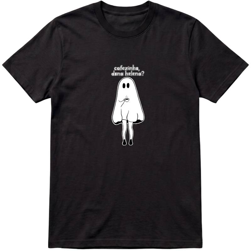 "Cafezinho, dona Helena?" Camiseta Premium Unissex Bunker Studios