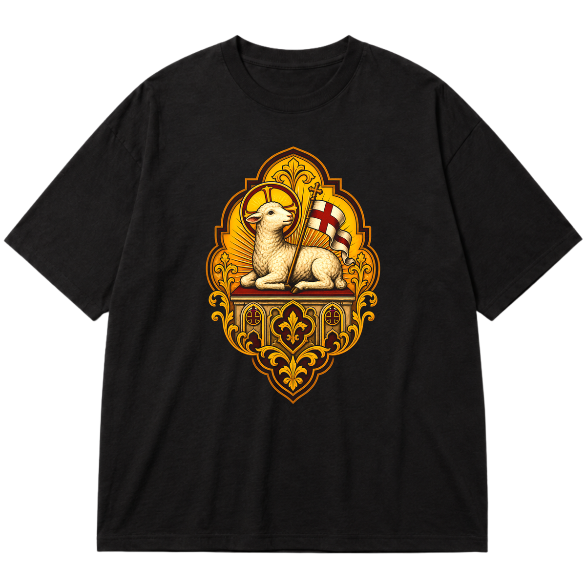 "Cordeiro de Deus" Oversized Premium 96% algodão 4% Elastano