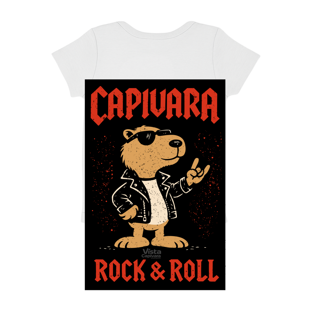 "Capivara Rock & Roll DTF" Body Baby