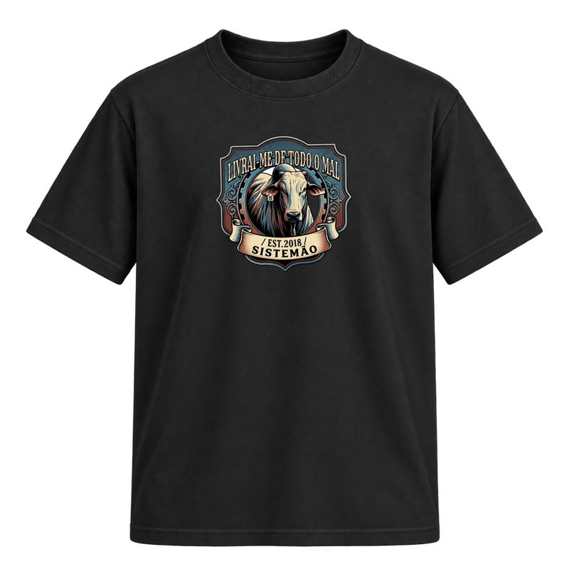 "Estampa/LIVRAI-ME" Camiseta Regular Suedine