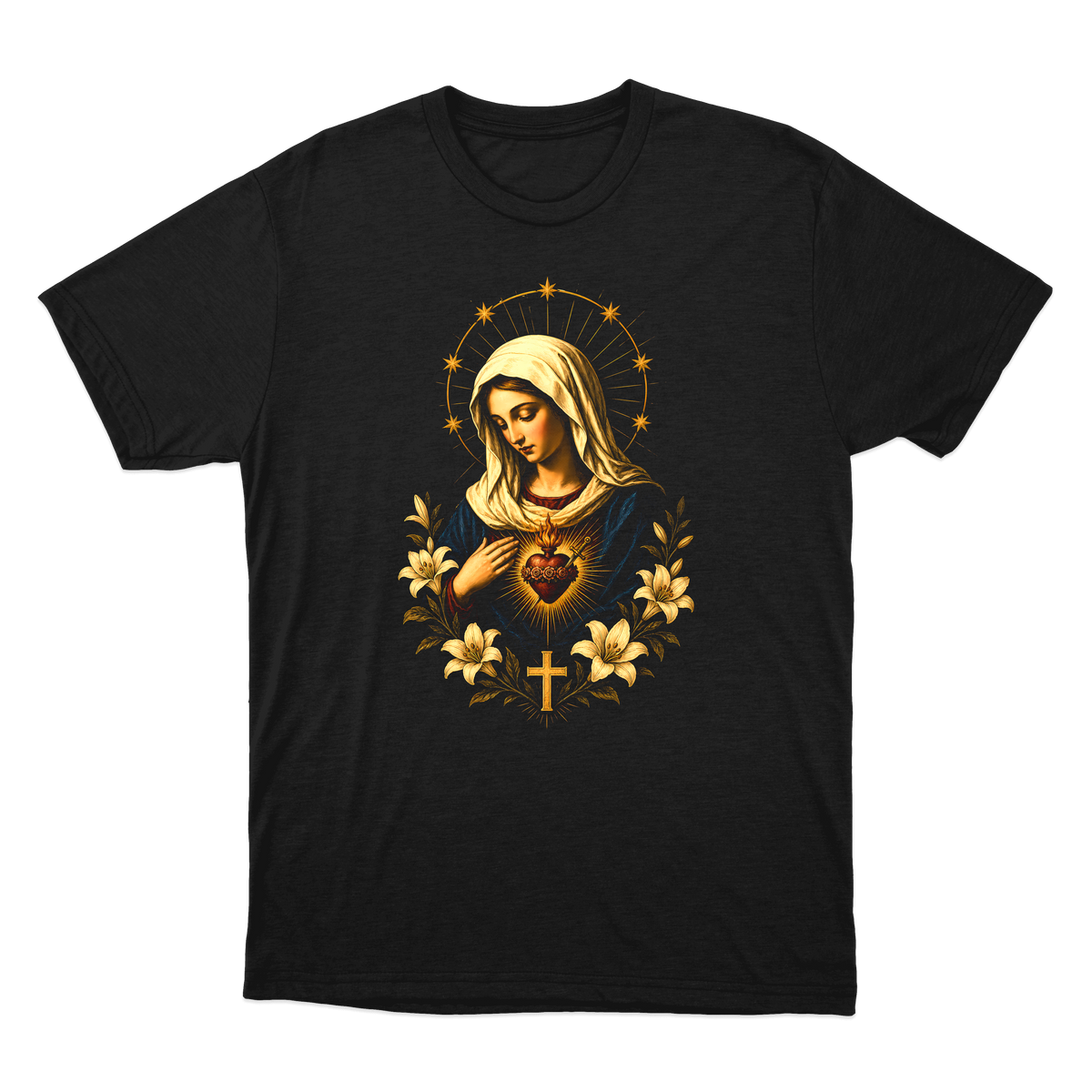 "Nossa Senhora" Camiseta regular básica