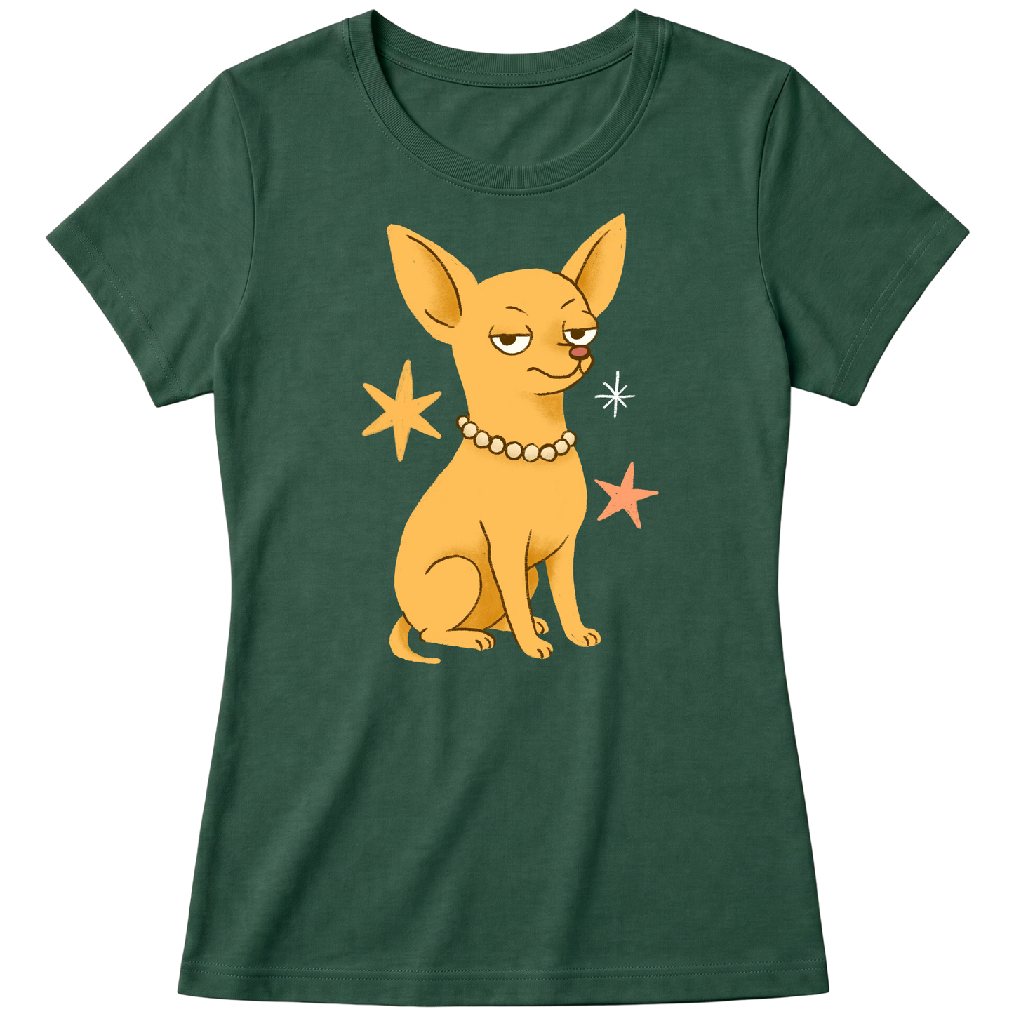 "Chihuahua de pelo curto" Blusa Baby Look