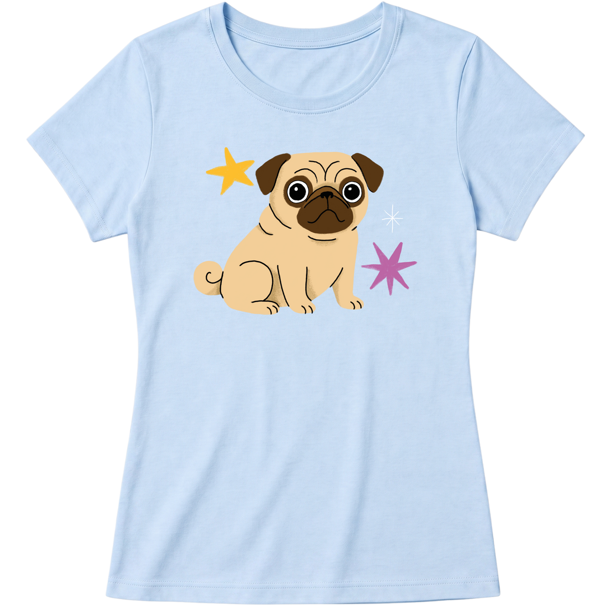 "Pug" Blusa Baby Look