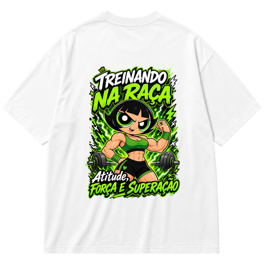 "Super Poderosa Verde" Oversized Premium 96% algodão 4% Elastano