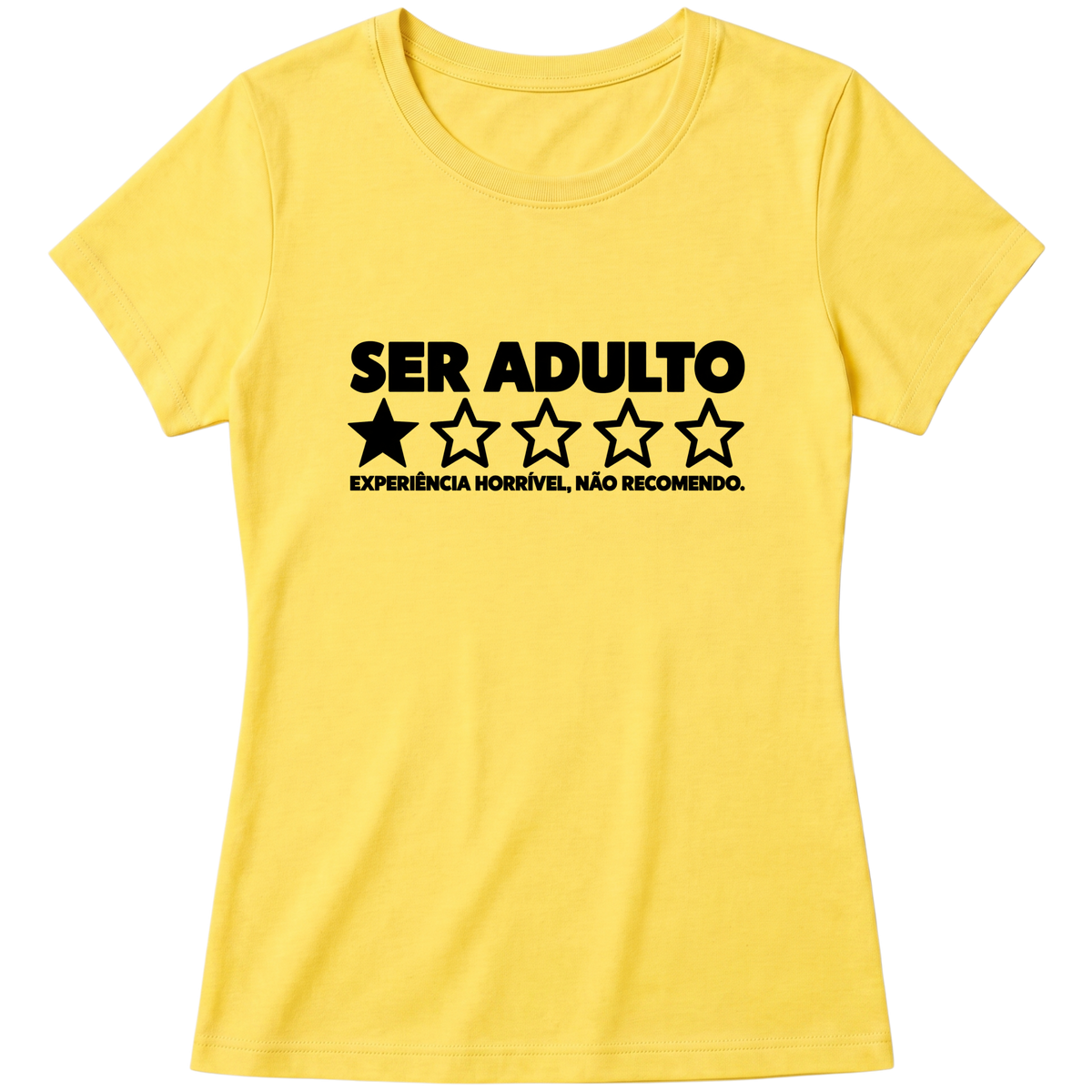 "Baby Look Classic - Vida Adulta: Nota 1" Blusa Baby Look