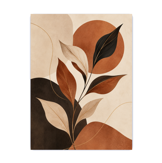 "Pôster Decorativo Abstrato Terracota – Arte Minimalista" Poster