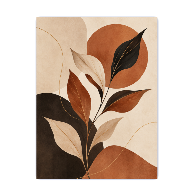"Pôster Decorativo Abstrato Terracota – Arte Minimalista" Poster