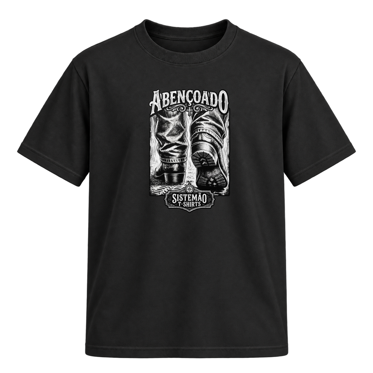 "Estampa/Oversized/ABENÇOADO" Camiseta Regular Suedine
