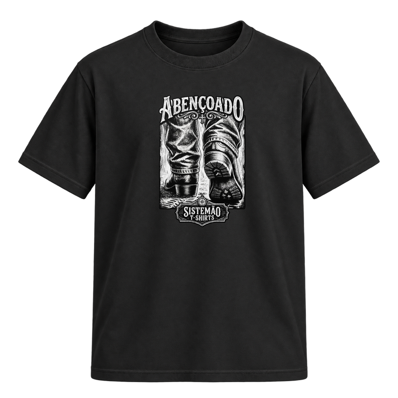 "Estampa/Oversized/ABENÇOADO" Camiseta Regular Suedine