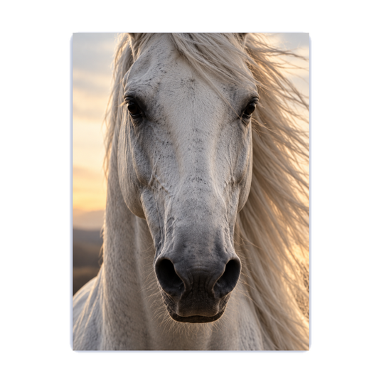 "Corcel Branco face" Placa decorativa