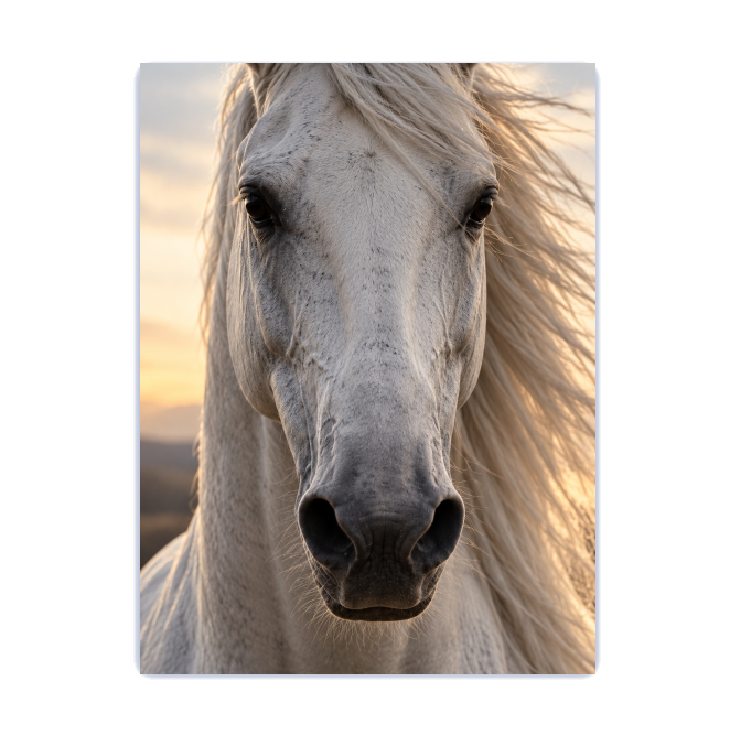 "Corcel Branco face" Placa decorativa