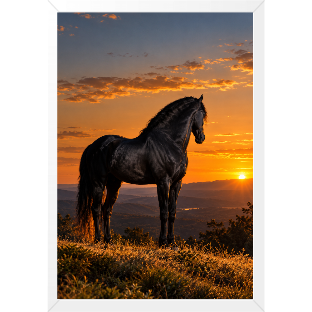 "Lendário Por do Sol" Quadro caixa sem vidro acrílico