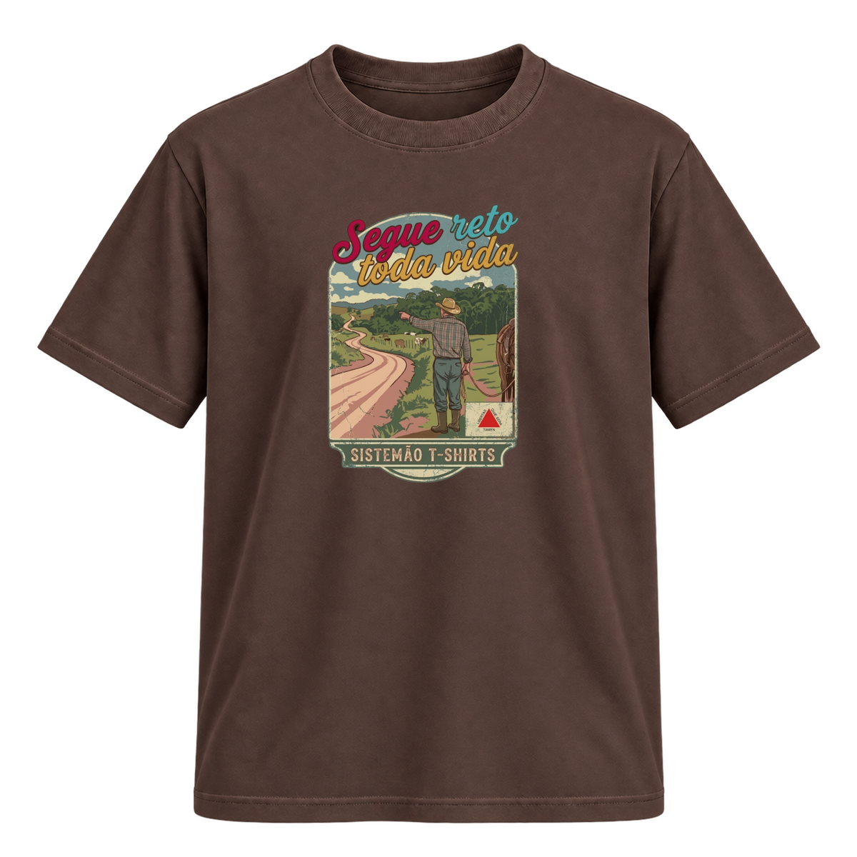 "Estampa/Oversized/SEGUE RETO" Camiseta Regular Suedine