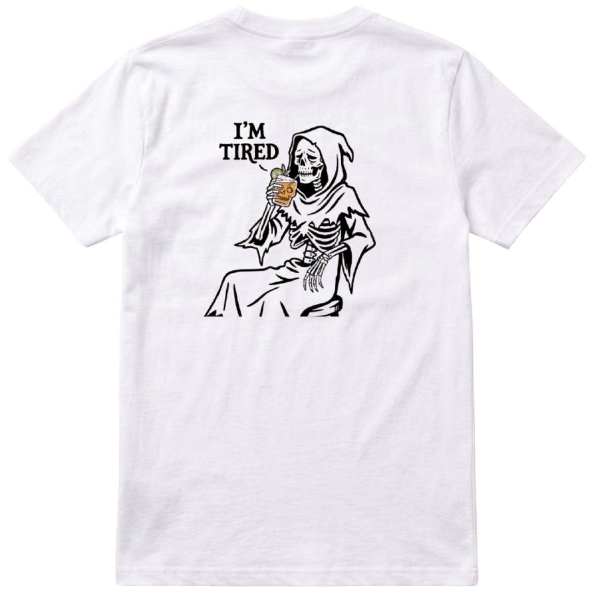 "Camiseta Mea Culpa - I'm tired skull" Camiseta Básica Unissex