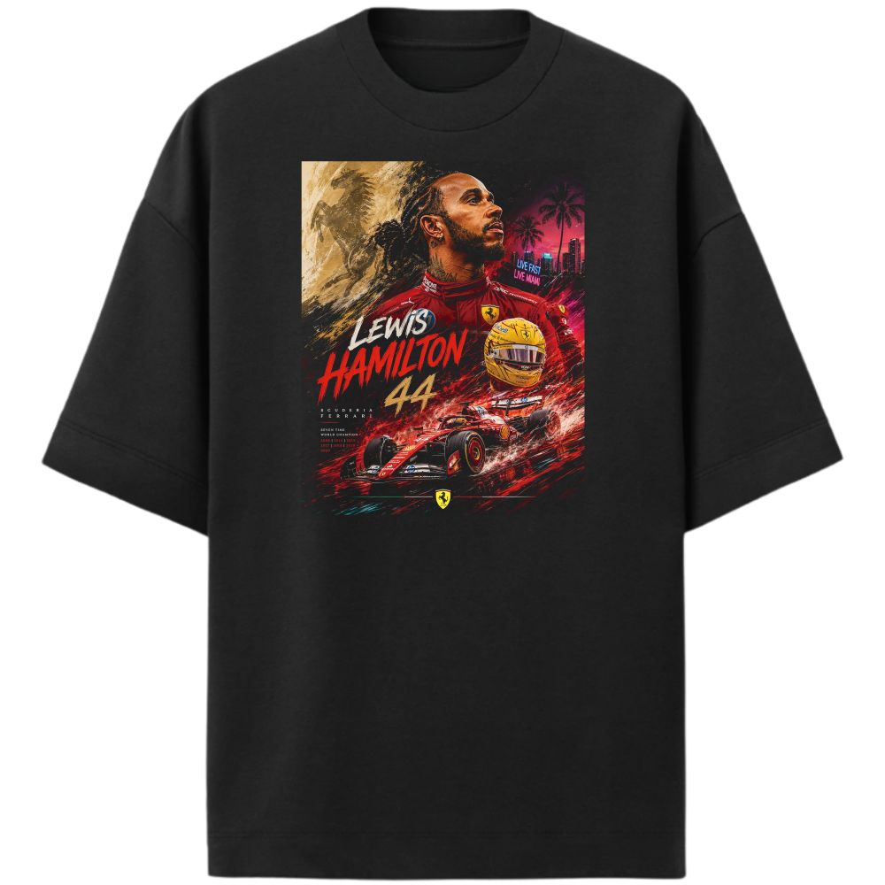 "Camiseta Oversized LEWIS HALMILTON" Oversized Premium
