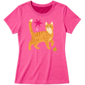 "Gato laranja rajado" Blusa Baby Look